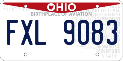 OH license plate FXL9083