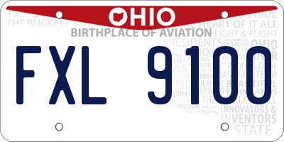 OH license plate FXL9100