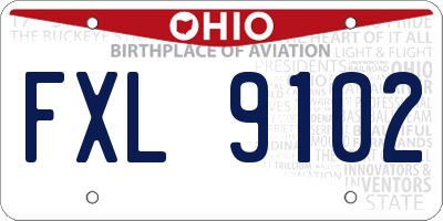OH license plate FXL9102