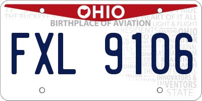 OH license plate FXL9106