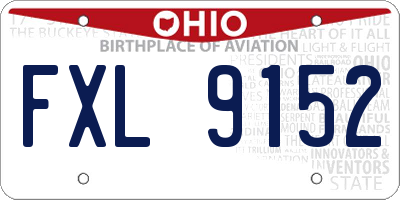 OH license plate FXL9152