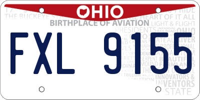 OH license plate FXL9155