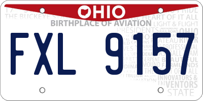 OH license plate FXL9157