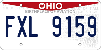 OH license plate FXL9159