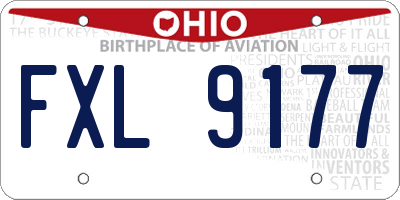 OH license plate FXL9177