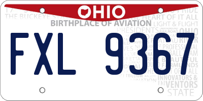 OH license plate FXL9367