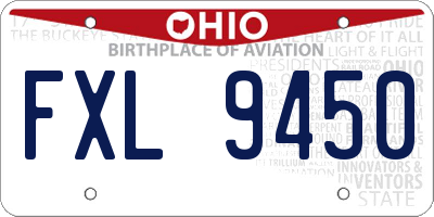 OH license plate FXL9450