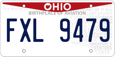 OH license plate FXL9479
