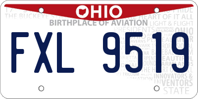 OH license plate FXL9519