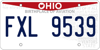 OH license plate FXL9539
