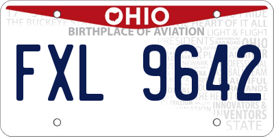 OH license plate FXL9642