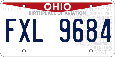 OH license plate FXL9684