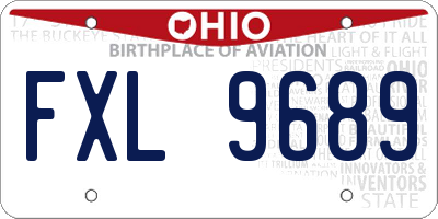OH license plate FXL9689