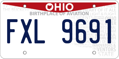OH license plate FXL9691