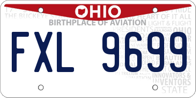 OH license plate FXL9699
