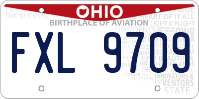 OH license plate FXL9709