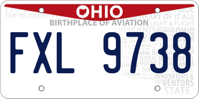 OH license plate FXL9738