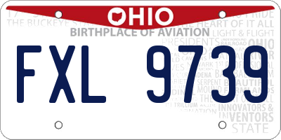 OH license plate FXL9739