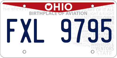 OH license plate FXL9795