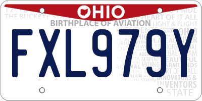 OH license plate FXL979Y