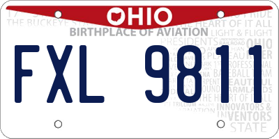 OH license plate FXL9811