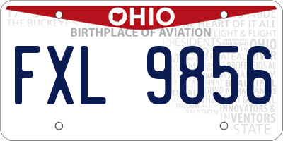 OH license plate FXL9856