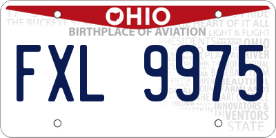 OH license plate FXL9975