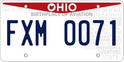 OH license plate FXM0071