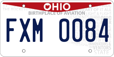 OH license plate FXM0084