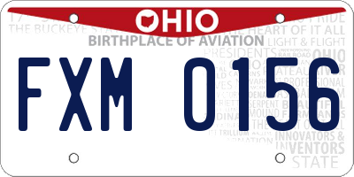 OH license plate FXM0156