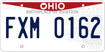 OH license plate FXM0162