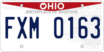 OH license plate FXM0163