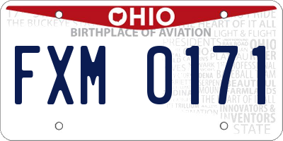 OH license plate FXM0171
