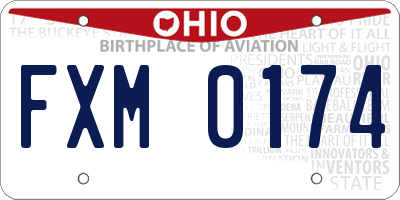 OH license plate FXM0174