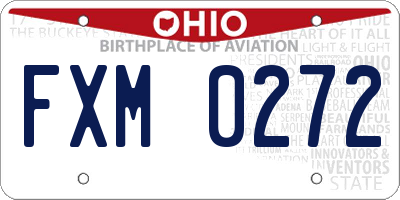OH license plate FXM0272