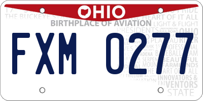 OH license plate FXM0277