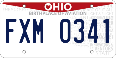 OH license plate FXM0341