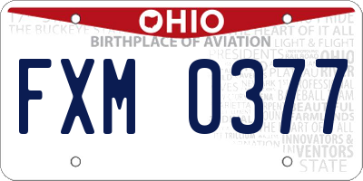 OH license plate FXM0377