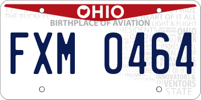 OH license plate FXM0464