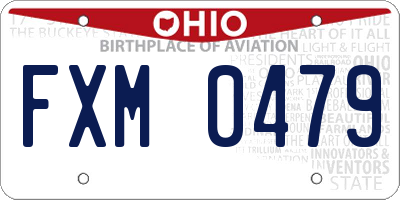 OH license plate FXM0479