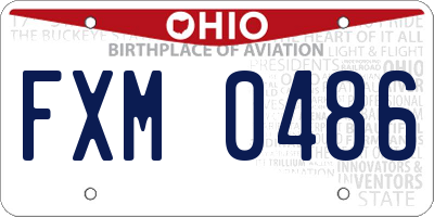 OH license plate FXM0486