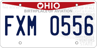 OH license plate FXM0556