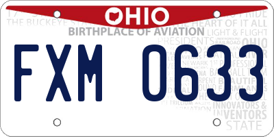 OH license plate FXM0633