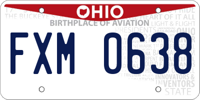 OH license plate FXM0638
