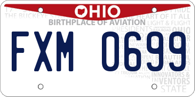 OH license plate FXM0699