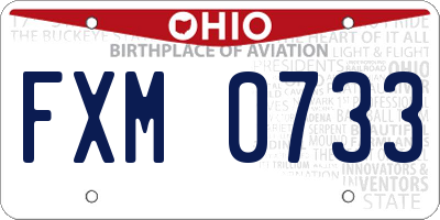 OH license plate FXM0733