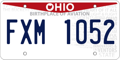 OH license plate FXM1052