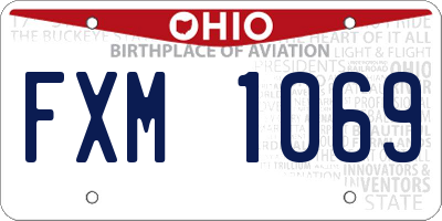 OH license plate FXM1069