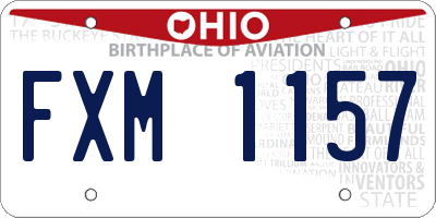 OH license plate FXM1157