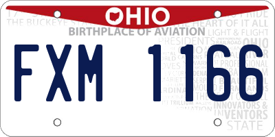 OH license plate FXM1166